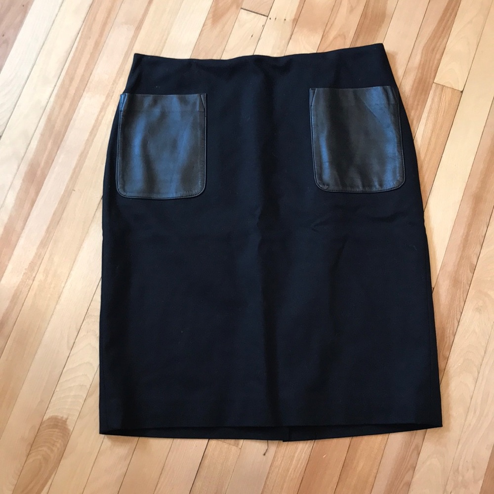 Club Monaco pencil skirt with leather pockets